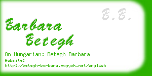 barbara betegh business card